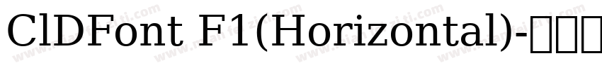 ClDFont F1(Horizontal)字体转换